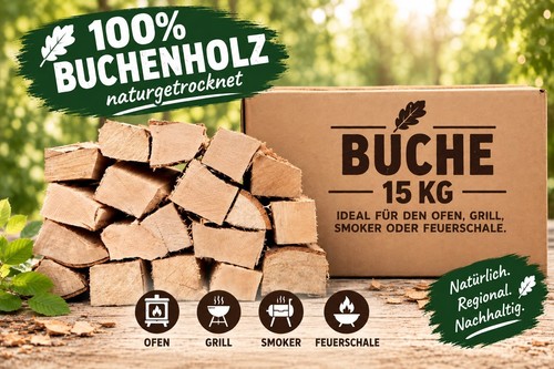 Brennholz 25cm 15kg buche - brennholz,