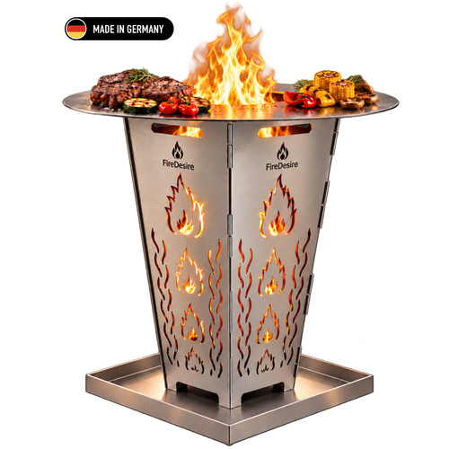 Feuerkorb mit grillplatte - mit,