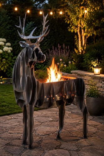 Hirsch feuerstelle grill - hirsch,